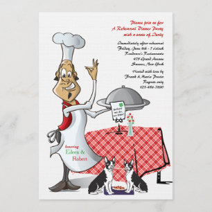 Invitation Dîner de répétition au choix du chef avec chiens C