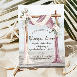 Invitation Dîner de répétition Beach Arbor