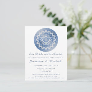 Invitation Dîner de répétition Blue Lace Mandala
