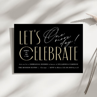 Invitation Dîner de répétition chic de typographie moderne