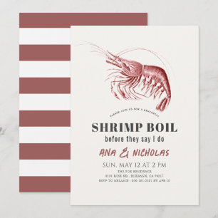 Invitation Dîner de répétition classique de crevettes