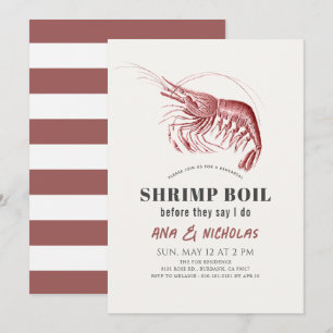 Invitation Dîner de répétition classique de crevettes