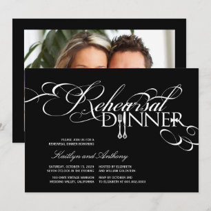 Invitation Dîner de répétition Classique Défilés de mariage I