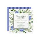 Dîner de répétition d'aquarelle florale Blue Hydra