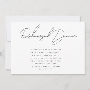 Invitation Dîner de répétition de calligraphie simple Invitat