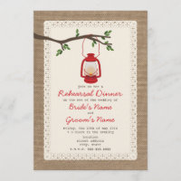 Dîner de répétition de camping inspiré par Burlap