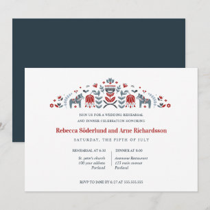 Invitation Dîner de répétition de chevaux scandinaves