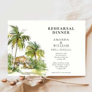 Invitation Dîner de répétition de destination tropicale