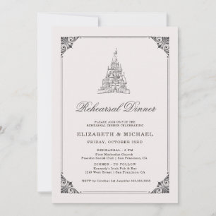 Invitation Dîner de répétition de Fairy Tale Castle
