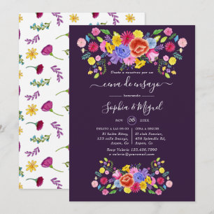 Invitation Dîner de répétition de fête florale aquarelle fest