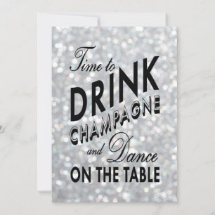 Invitation Dîner de répétition de Glam à Hollywood