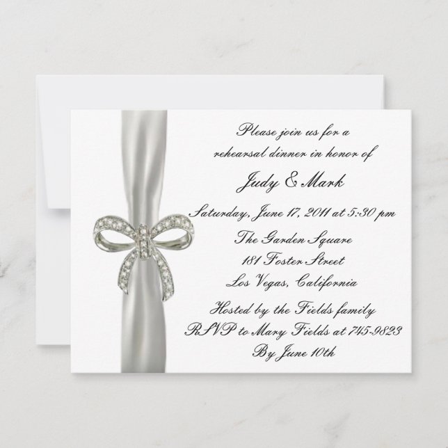 Invitation Dîner de répétition de la boule de diamant Invitat (Devant)