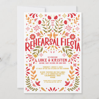 Invitation Dîner de répétition de la fête