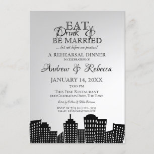 Invitation Dîner de répétition de la grande ville