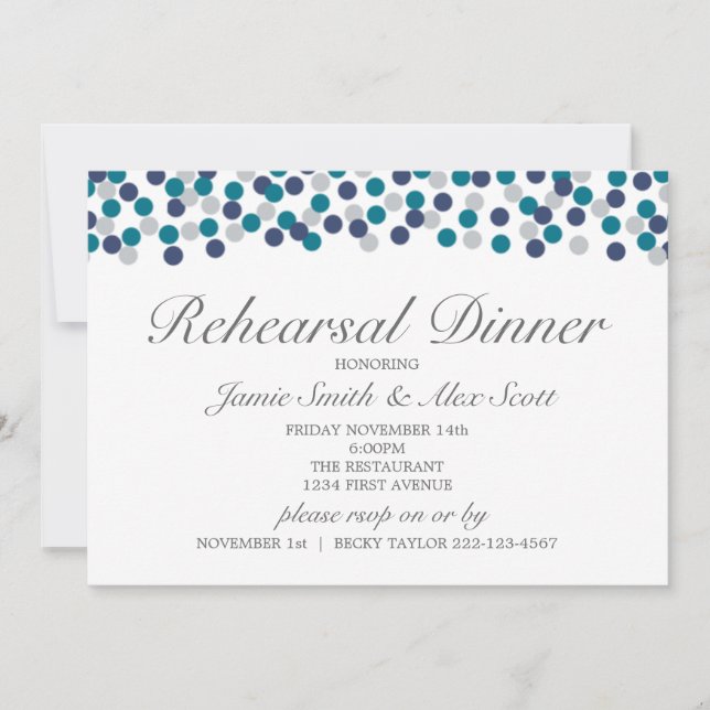 Invitation Dîner de répétition de la Polka grise de la marine (Devant)