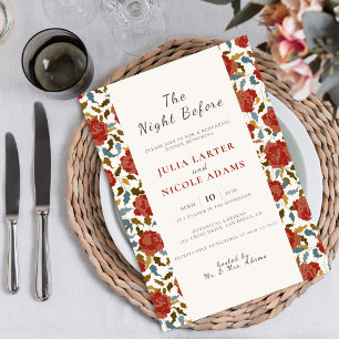 Invitation Dîner de répétition de l'affaire du jardin floral