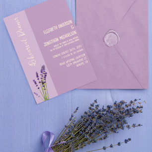 Invitation Dîner de répétition de l'amour lavande
