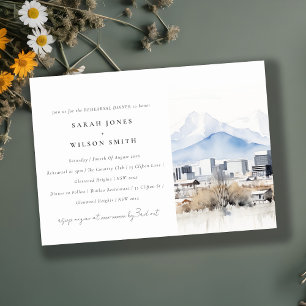 Invitation Dîner de répétition de l'aquarelle Salt Lake City 