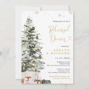 Invitation Dîner de répétition de l'arbre de Noël