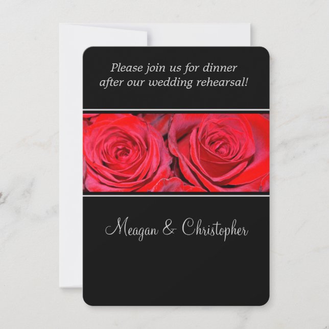 Invitation Dîner de répétition de l'Mariage d'argent de la Ro (Devant)