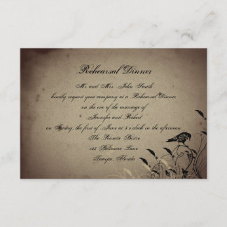 Invitation Dîner de répétition de l'Mariage de la maison goth