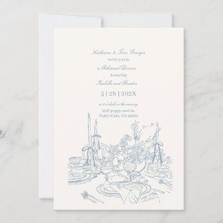 Invitation Dîner de répétition de mariage de jardin de mariag