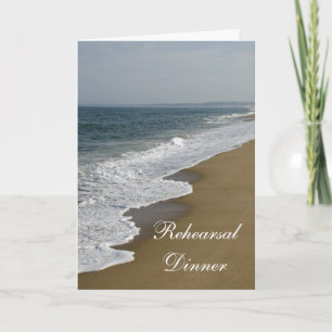 Invitation Dîner de répétition de mariage de plage