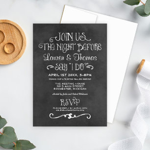 Invitation Dîner de répétition de mariage fantaisiste sur tab