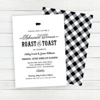 Dîner de répétition de mariage noir rôti et toasté