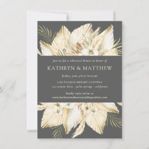 Invitation Dîner De Répétition De Pampas En Grass Boho Pré-Ma