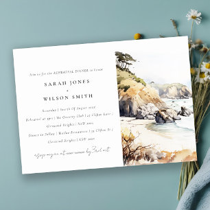 Invitation Dîner de répétition de paysage Big Sur, Californie