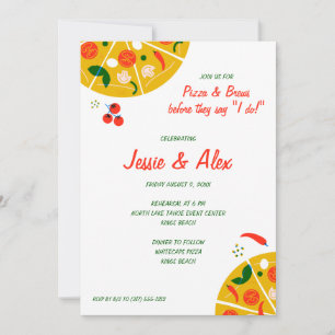 Invitation Dîner de répétition de pizza