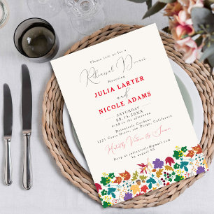 Invitation Dîner de répétition de printemps Moutarde Violette