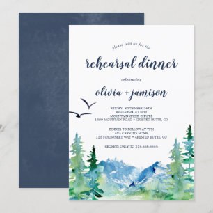 Invitation Dîner de répétition de Rocky Mountain