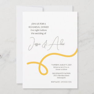 Invitation Dîner de répétition de Spaghetti