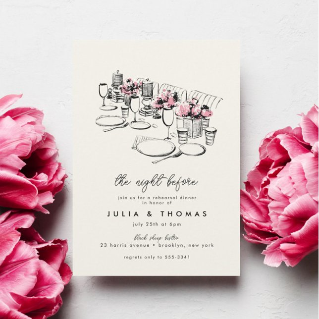 Invitation Dîner de répétition de table moderne (Créateur téléchargé)