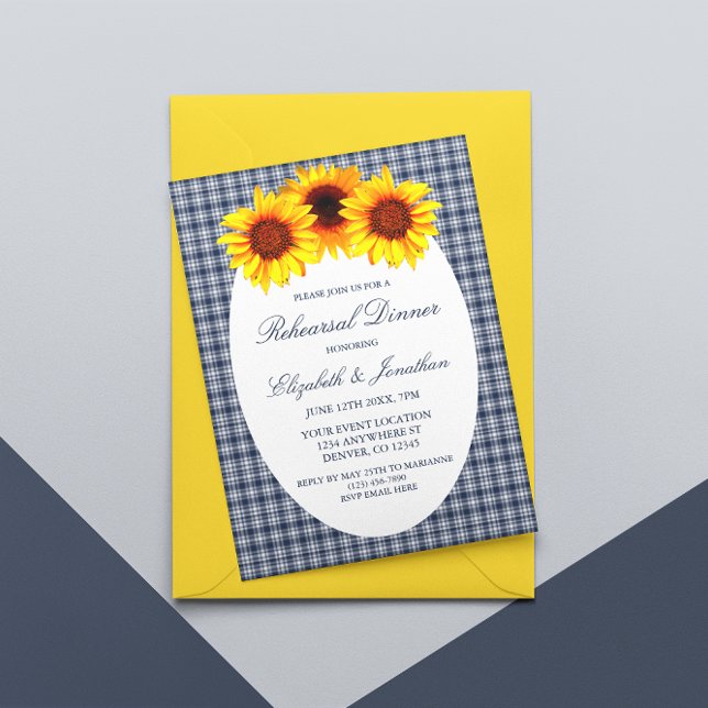 Invitation Dîner de répétition de tournesol (Créateur téléchargé)