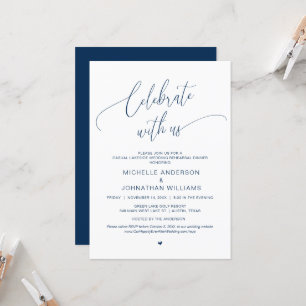 Invitation Dîner de répétition Décontracté moderne Mariage La