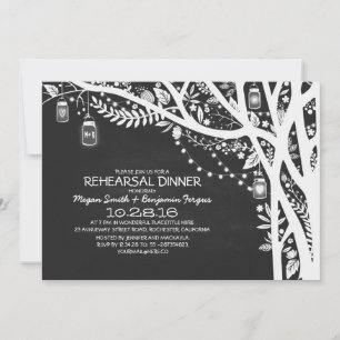Invitation Dîner de répétition des bocaux de mason de tableau