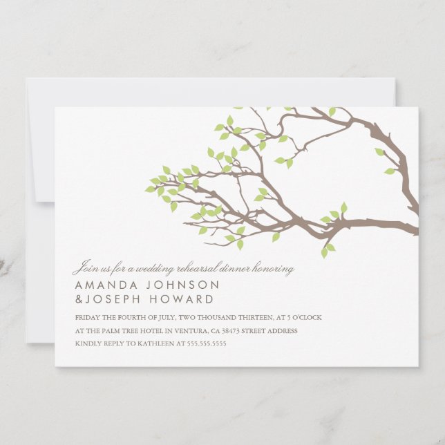 Invitation Dîner de répétition des Branches béantes (Devant)