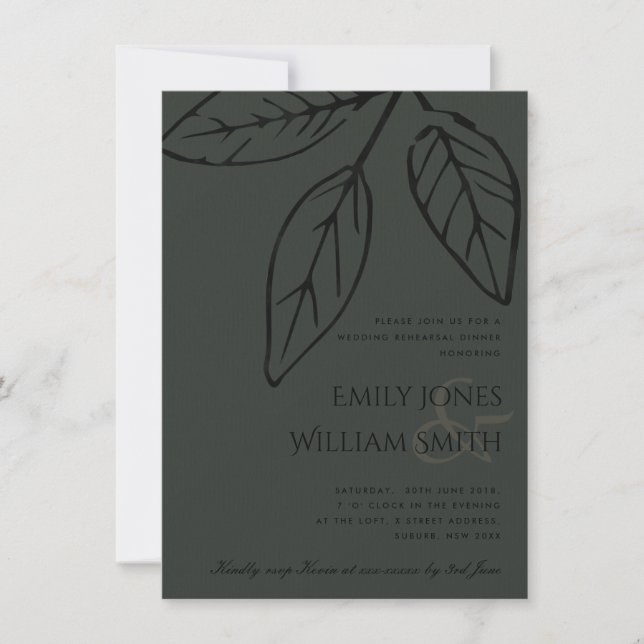INVITATION DÎNER DE RÉPÉTITION DES FEUILLES DE LA POUSSIÈRE N (Devant)
