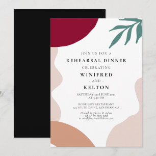 Invitation Dîner de répétition des formes abstraites modernes