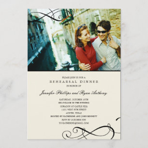Invitation Dîner de répétition des manuscrits / Wedding showe