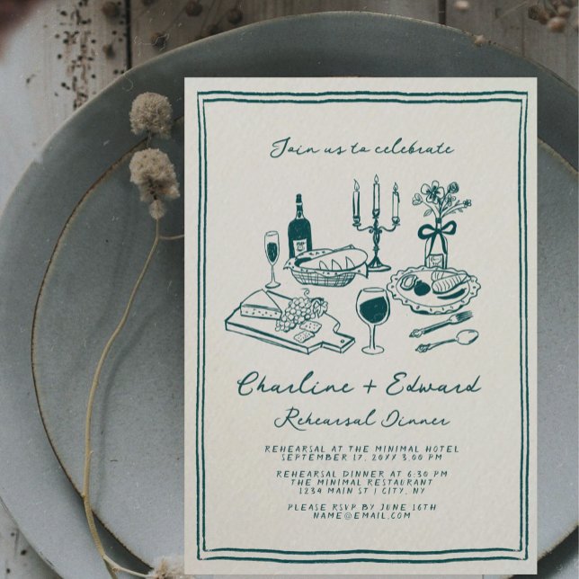 Invitation Dîner de répétition Dessin Dessin Dessin Dessin De (Créateur téléchargé)