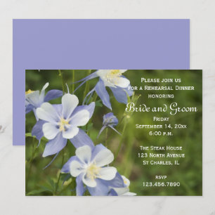 Invitation Dîner de répétition du Mariage de la colonne bleue