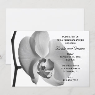 Invitation Dîner de répétition du Mariage de la fleur d'orchi
