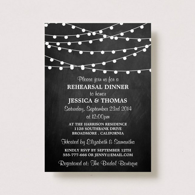 Invitation Dîner de répétition du tableau de bord moderne (Créateur téléchargé)