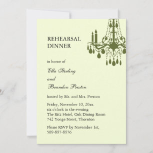 Invitation Dîner de répétition en salle de grand bal Invitati