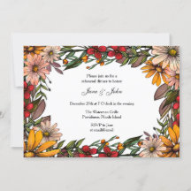 Dîner de répétition florale automne riche Invitati