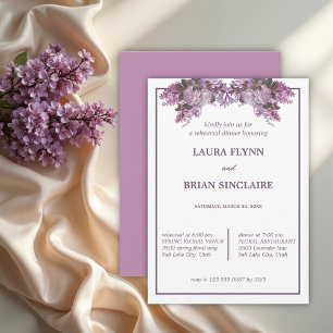 Invitation Dîner de répétition florale élégant